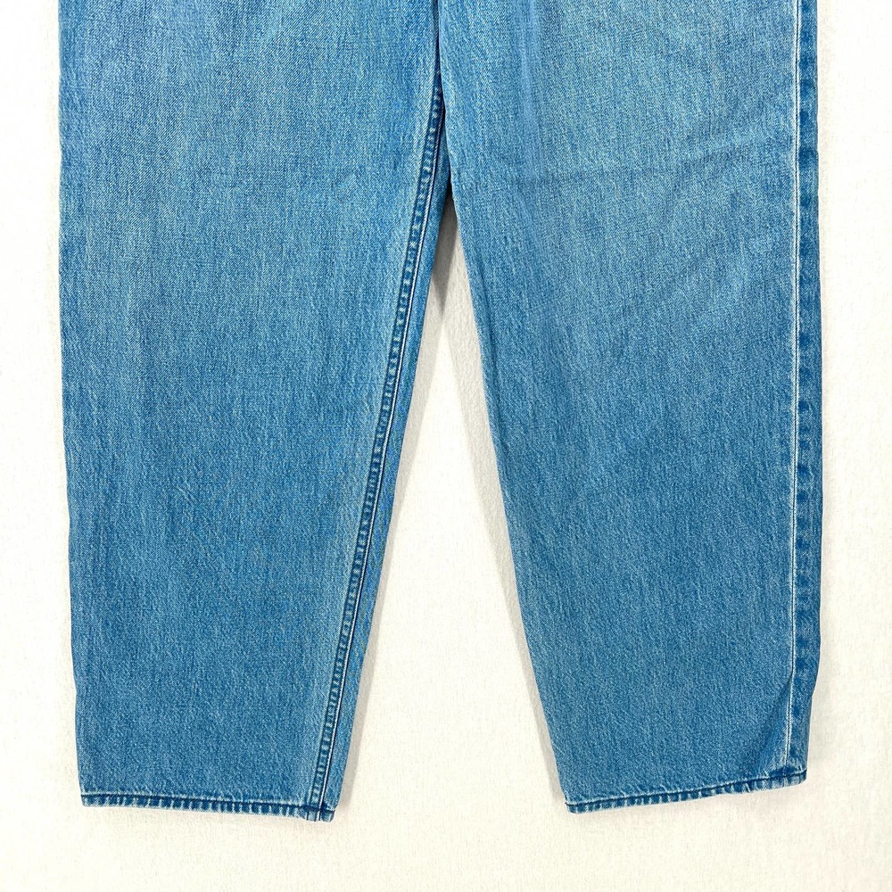 MOTHER SNACKS Jeans Womens 28 Blue Pleated Fun Dip Puddle Like Nothing Else NEW - Picture 6 of 16